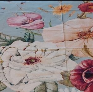 Anthropolgie Blue Floral Shower Curtain